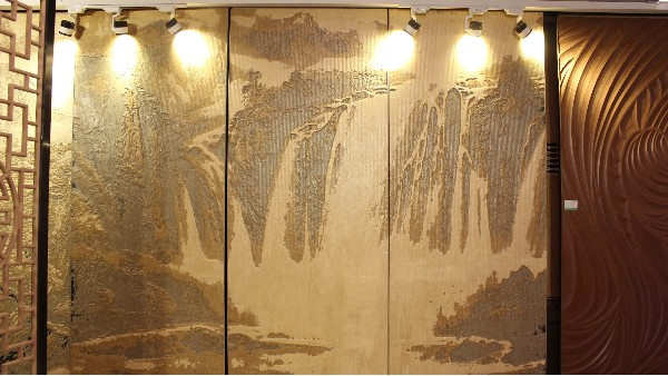 3D实木艺术背景墙 高端家装优选